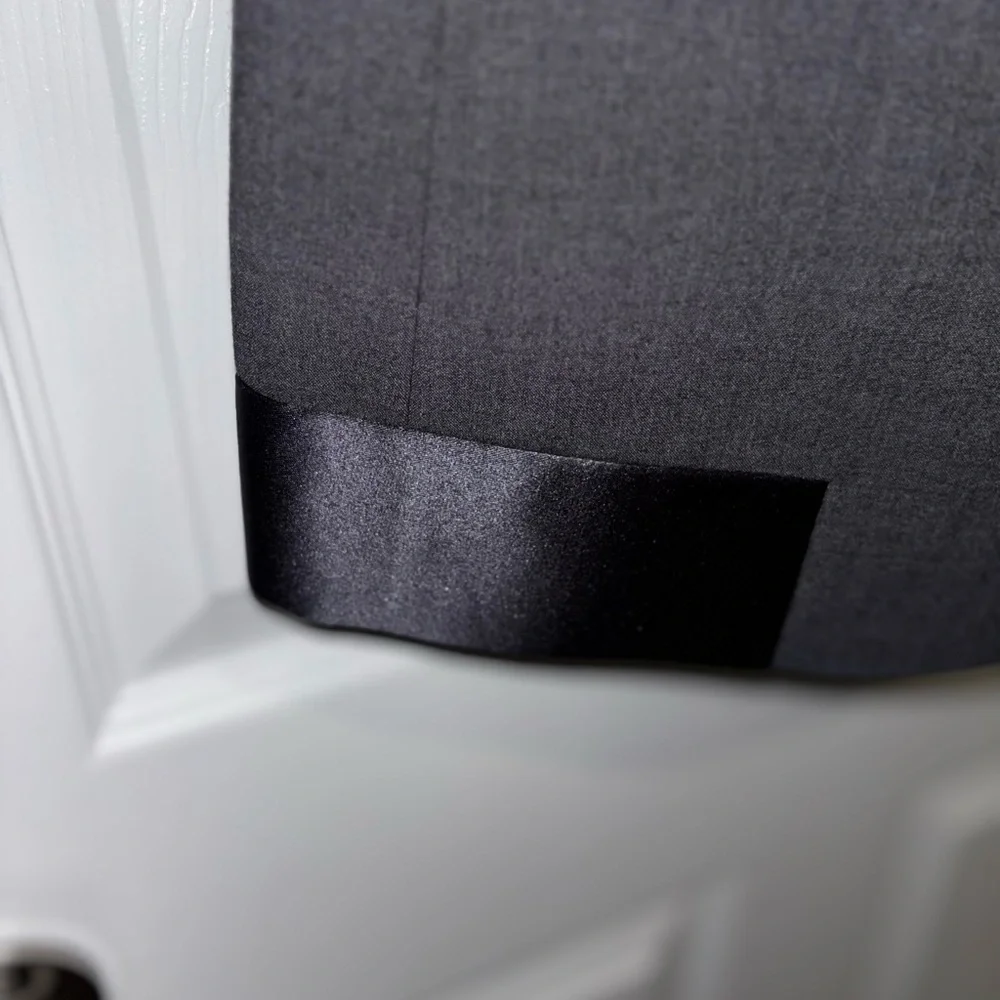 BCBGMAXAZRIA  Blazer Size S Kana Heather Jacket Satin Trim Gray​​​ - Picture 3 of 7